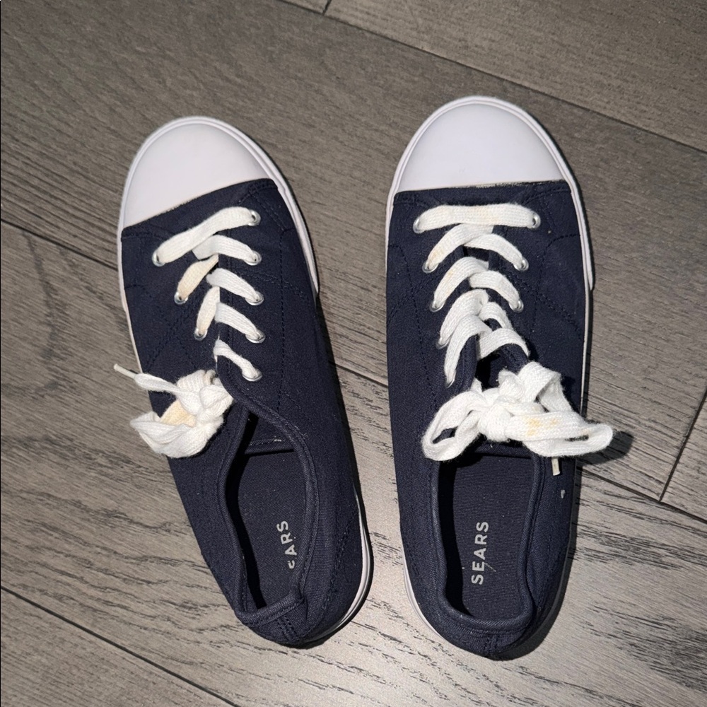 Sears Navy and White Kids Sneakers